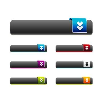 Vector Web menu buttons set for business site. Stock Illustration