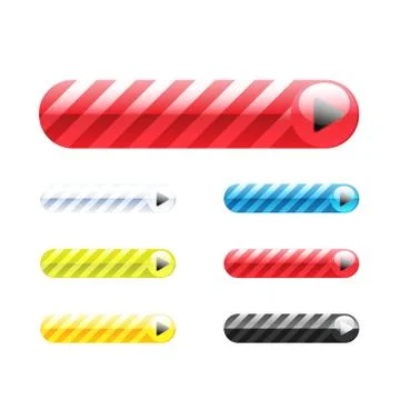 Vector Web menu buttons set for business site. Stock Illustration