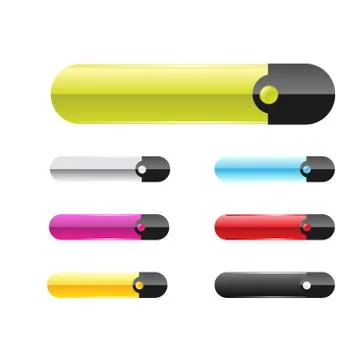 Vector Web menu buttons set for business site. Illustrazione stock