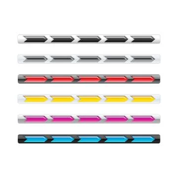 Vector Web menu buttons set for business site. Stock Illustration