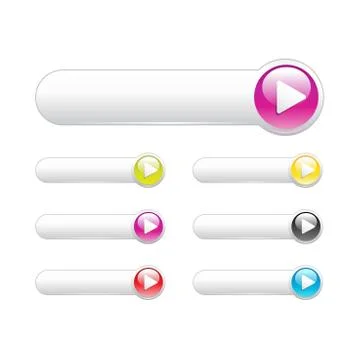 Vector Web menu buttons set for business site. Stock Illustration