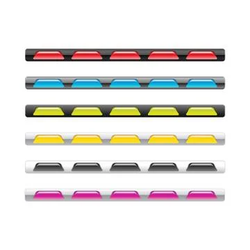 Vector Web menu buttons set for business site. Stock Illustration