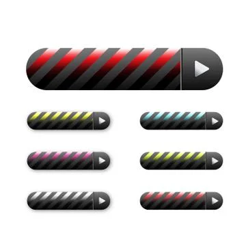 Vector Web menu buttons set for business site. Stock Illustration