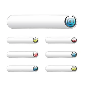 Vector Web menu buttons set for business site. Stock Illustration