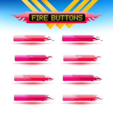 Vector Web menu buttons set for business site. Stock Illustration