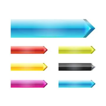Vector Web menu buttons set for business site. Stock Illustration