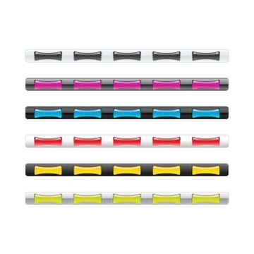 Vector Web menu buttons set for business site. Stock Illustration