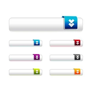 Vector Web menu buttons set for business site. Stock Illustration