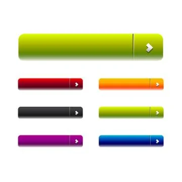 Vector Web menu buttons set for business site. Stock Illustration