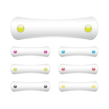 Vector Web menu buttons set for business site. Stock Illustration