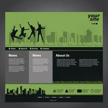 Vector Web Site Design Template Stock Illustration