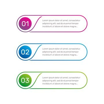 Vector web template. Layout workflow. Outline colorful menu for app interface Stockillustratie