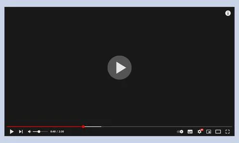 Vector web video player Stock Illustration