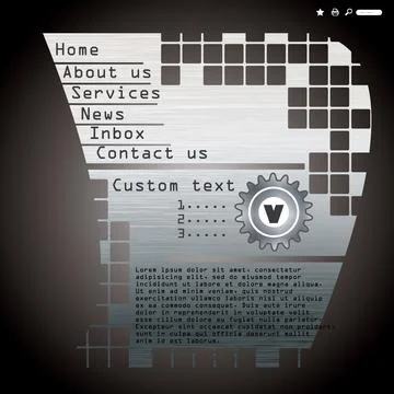 Vector website futuristic design template Stock-Illustration