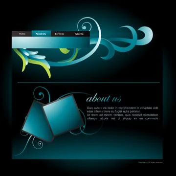 Vector website template Stock Illustration