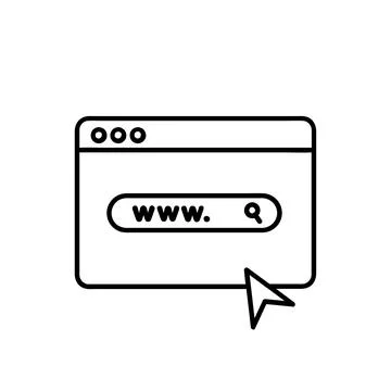 Vector website with white background 库存插图