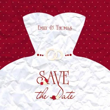 Vector wedding card or invitation Stock Illustration