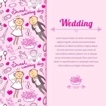 Vector wedding illustration Stock Illustration