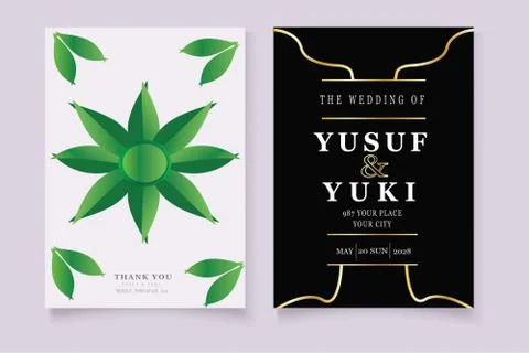 Vector wedding invitation template design Stock Illustration