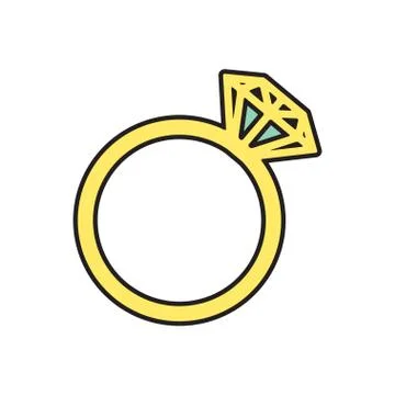 Vector wedding ring icon. Eps10 Stock Illustration