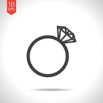 Vector wedding ring icon. Eps10 Stock Illustration