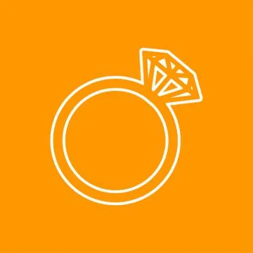 Vector wedding ring icon. Eps10 Stock Illustration