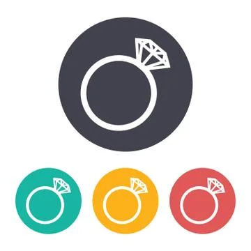 Vector wedding ring icon Stock Illustration