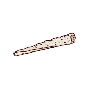 Vector weed joint, cannabis spliff nicotine butt Stock Illustration