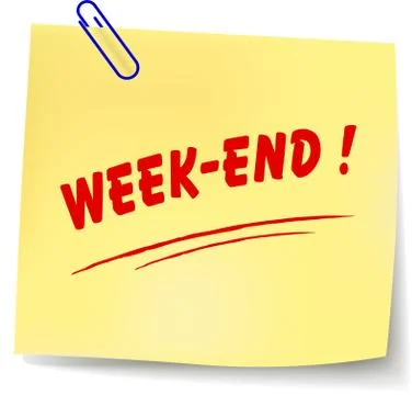 Vector week-end message Stock Illustration