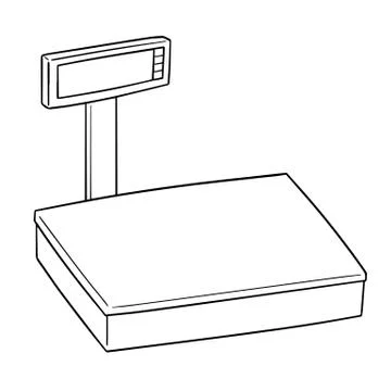 Vector of weighing machine Stock Illustration