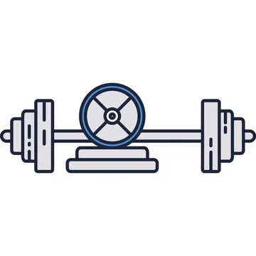 Vector weight dumbbell for gym workout icon Stock Illustration