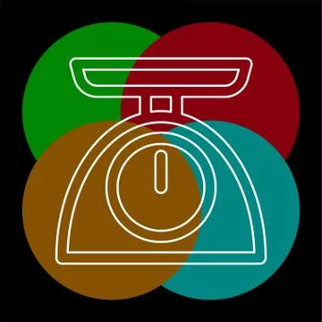 Vector weight scale icon - balance scale icon Stock Illustration