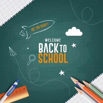 Vector welcome back to school Stock Illustration
