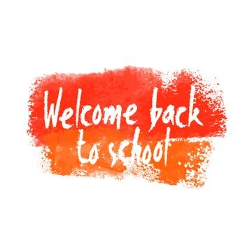 Vector Welcome Back to School Lettering Illustrazione stock