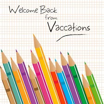 Vector welcome back from vaccations Illustrazione stock