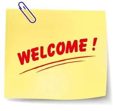 Vector welcome note Stock Illustration