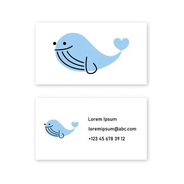 Vector whale in bold line style . Editable illustration Stock Illustration