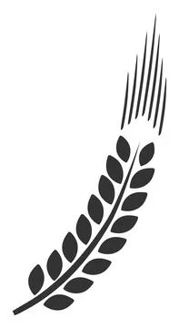 Vector Wheat Ear Flat Icon Symbol 스톡 일러스트