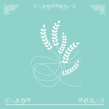 Vector wheat symbol design Stock Illustration