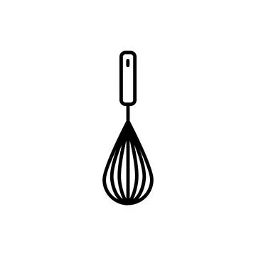 Vector whisk icon mixer. Kitchen beater cooking whisk bakery food blender Stock Illustration