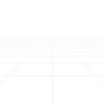 Vector white abstract background with perspective. Infinity grid tile floor Stock Illustration