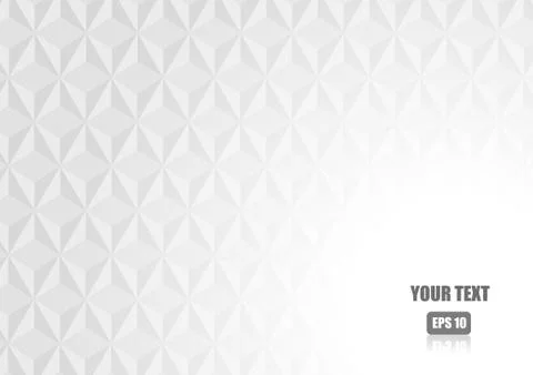 Vector : White abstract triangle texture background Stock Illustration