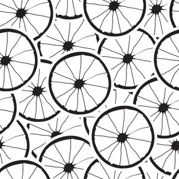 Vector white background with black orange slices. Samless texture Stock Illustration