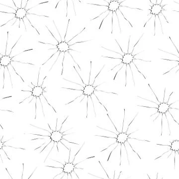 Vector white background with black suns. Samless texture Illustrazione stock