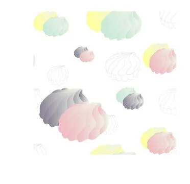 Vector white background with colorful zephir. Seamless pattern Illustrazione stock