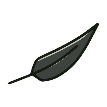 Vector on a white background. Green insulated leaf Stock Illustration