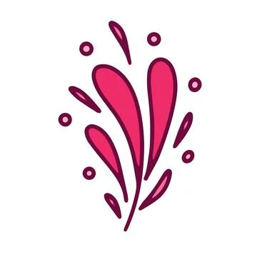 Vector on a white background. Pink floral ornament. Stock Illustration