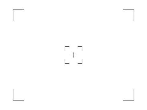 Vector white background with simple camera recording screen. Viewfinder vector Stock Illustration