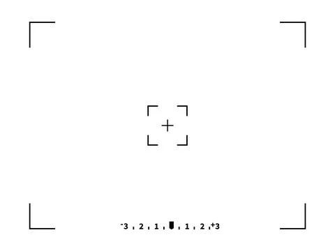 Vector white background. Viewfinder vector template frame for camera. Stock Illustration