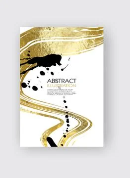 Vector White black and Gold Design Templates Stock Illustration
